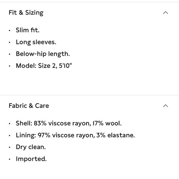 NWT Banana Republic Slim Italian Satin Black Blazer Size 6 Petite. - Picture 10 of 11